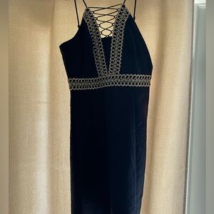 Lily Pulitzer dress, navy blue and gold